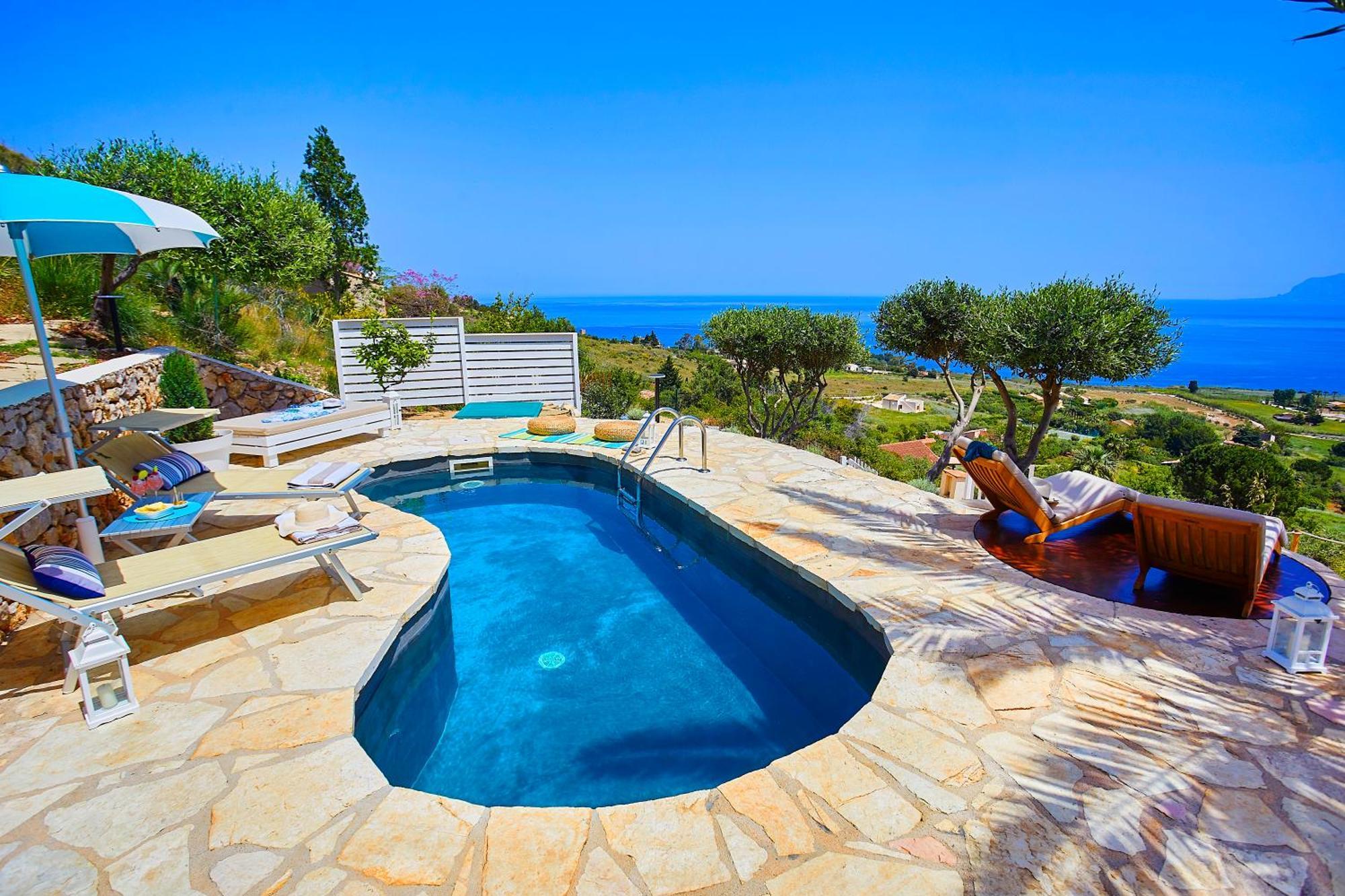 Villa Brezza Marina - Scopello-Villas Скопелло Екстер'єр фото